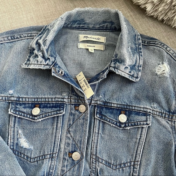 NWT MADEWELL • oversized The jean jacket in medford wash - Picture 9 of 16